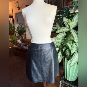 Danier Black Leather Mini Skirt